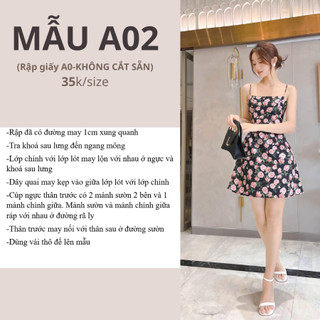 RẬP GIẤY A0 VÁY 2 DÂY A02