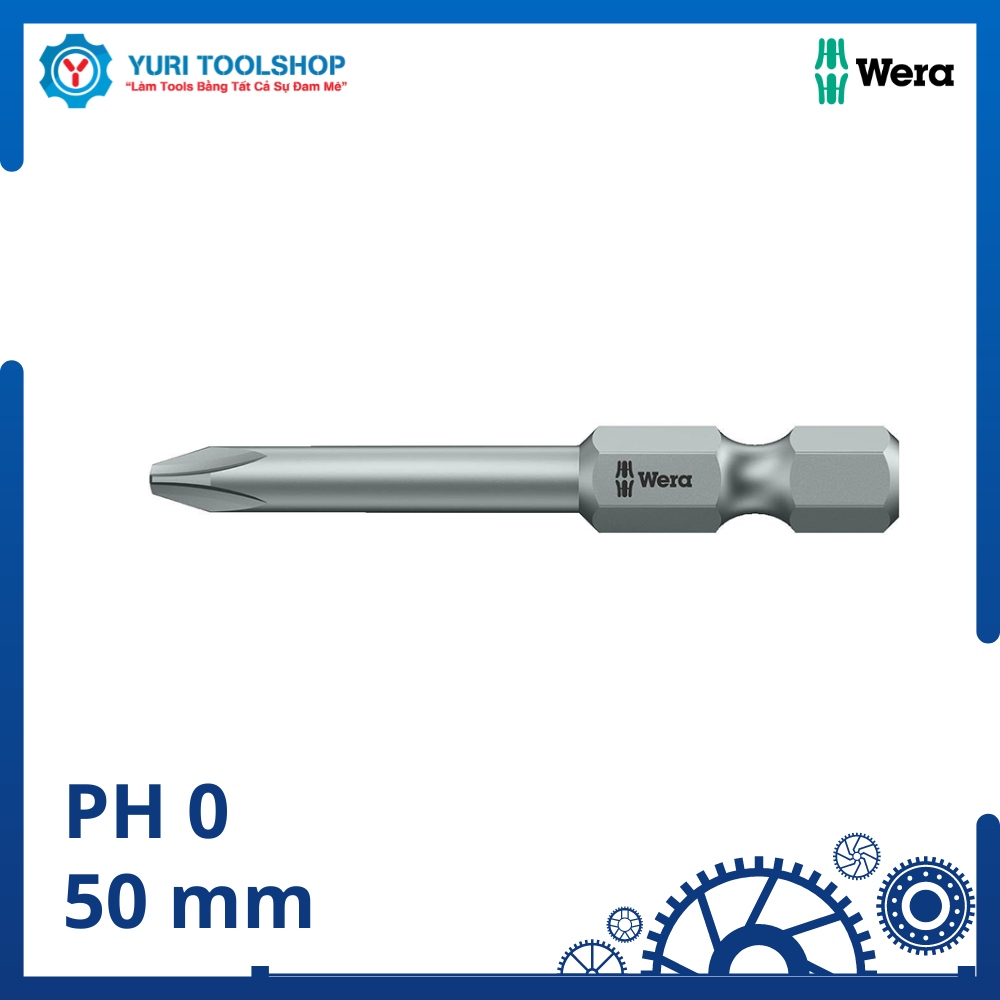 Đầu vít cộng Wera 851/4 J PH 0 x 50 mm - 05135531001