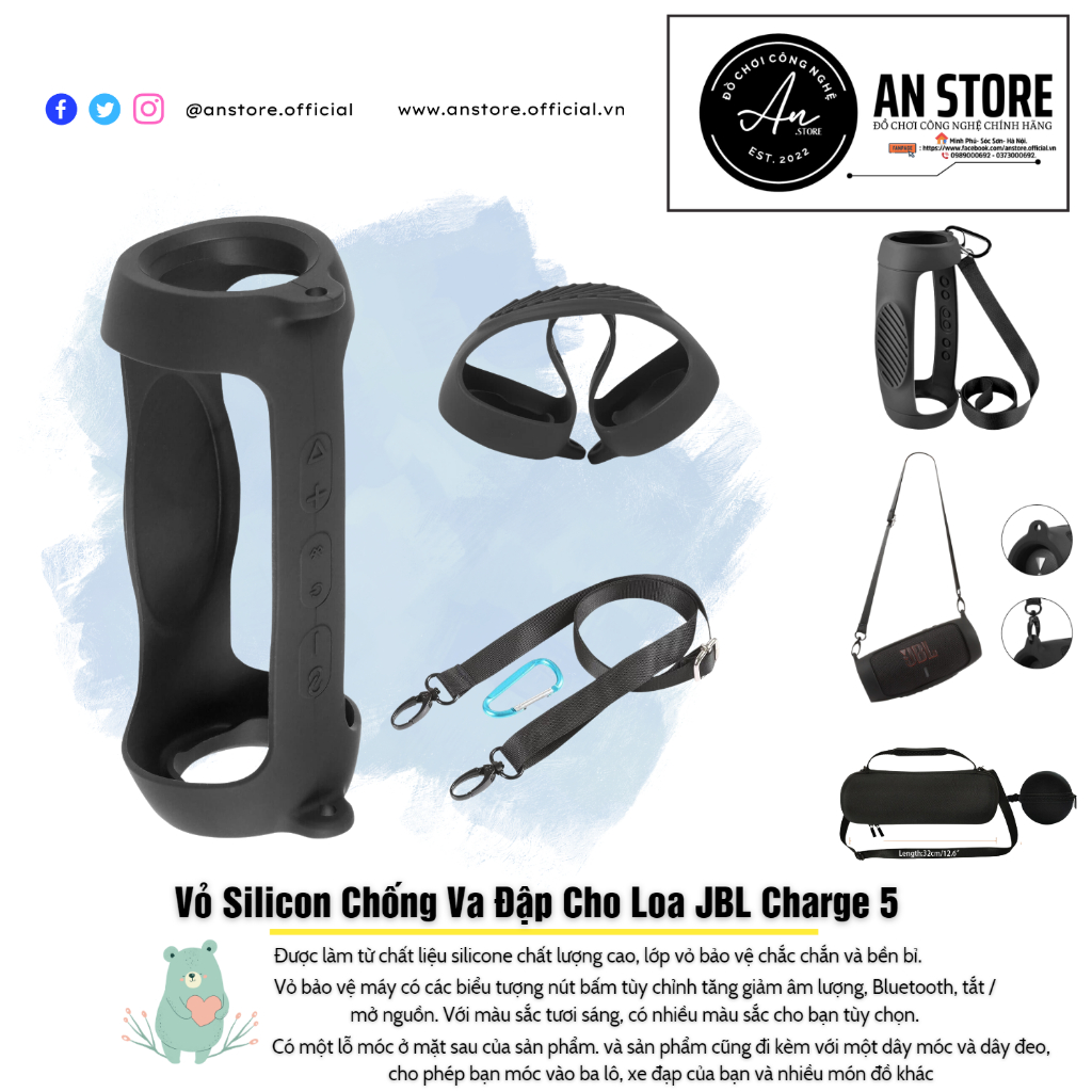 Vỏ Silicon Chống Va Đập Cho Loa JBL Charge 4, 5
