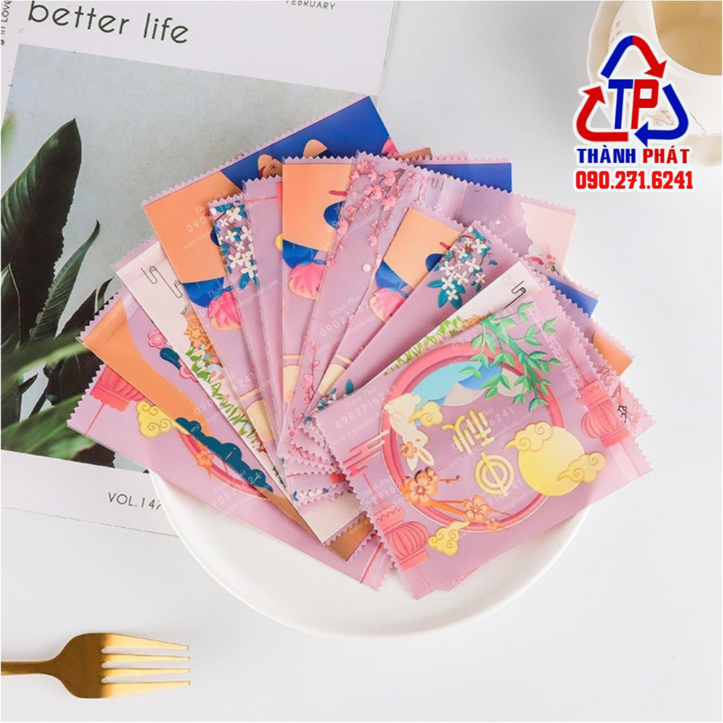 100 Khay túi thỏ hồng đựng bánh trung thu mini 50g - 65g - bánh dẻo mochi - bánh trứng chảy