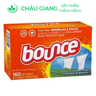 Giấy thơm quần áo bounce mỹ full size, bounce sheets outdoor fresh 80/120 tờ