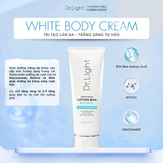 Kem body dr.light combo 4 kem dưỡng trắng da body với hợp chất retinol niacinamide bha 200ml sdy
