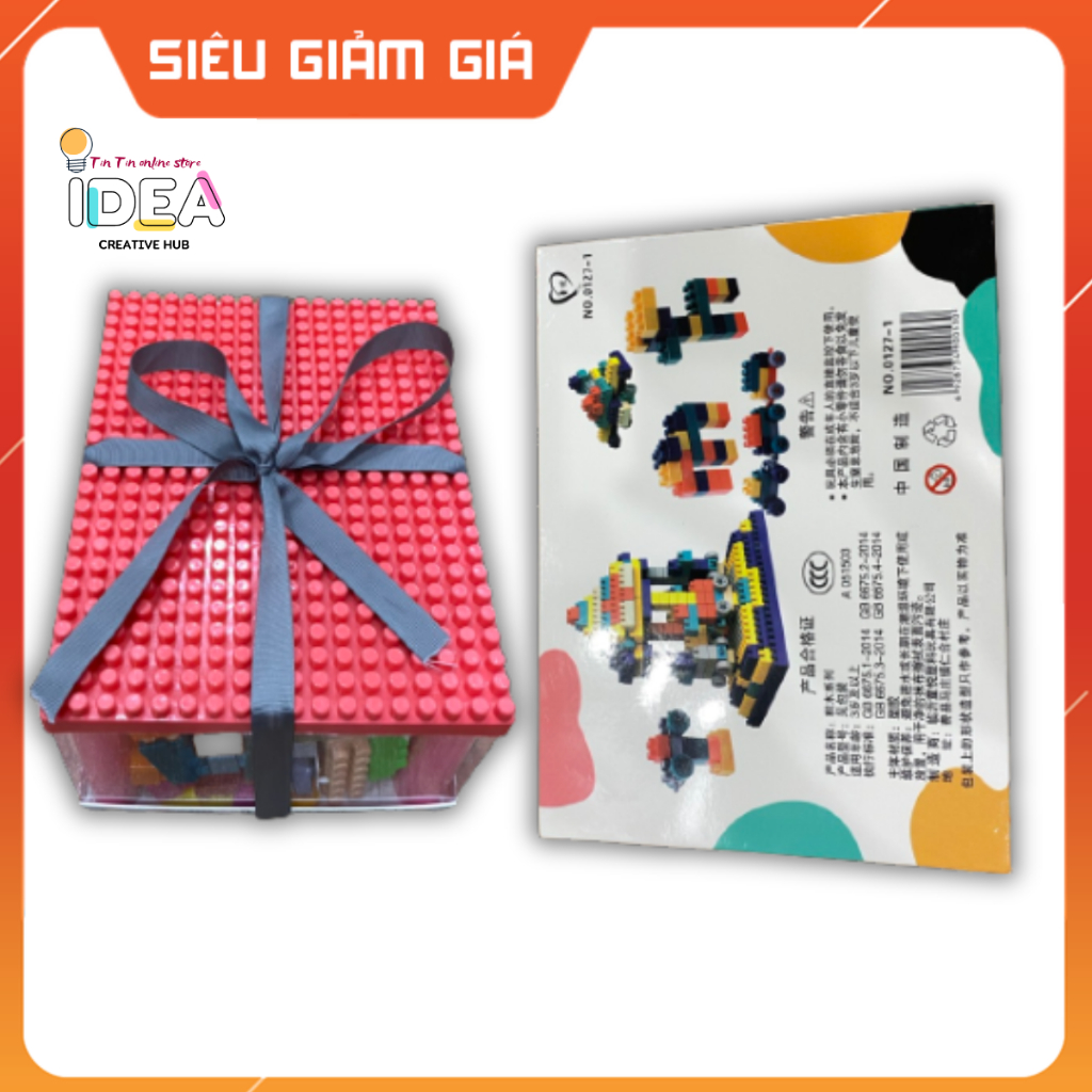 Bộ Đồ Chơi Lego Trí Tuệ, Đồ Chơi Xếp Hình, Đồ Chơi Lắp Ráp, Nhiều Chi Tiết, Hình Dạng Hộp Quà Kèm Nơ - Tin Tin Store