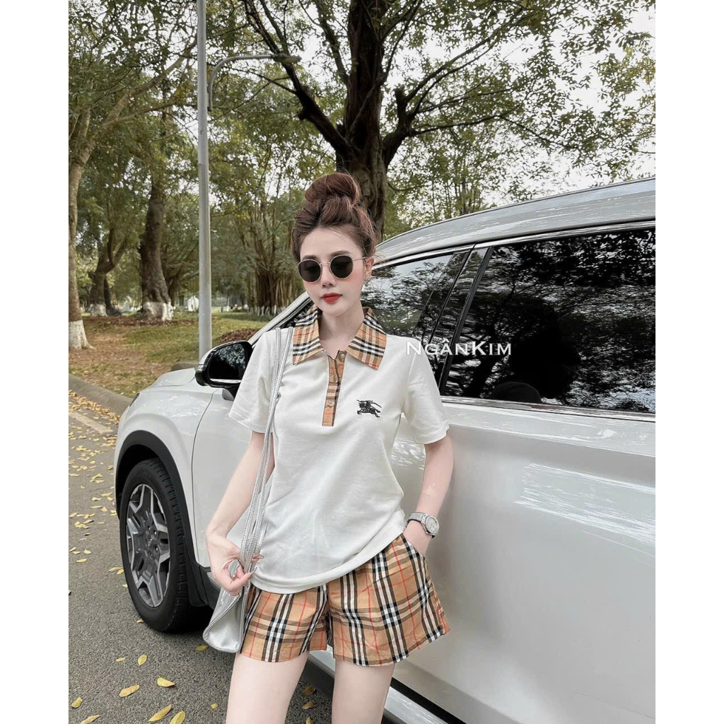 [6,6 Sales Freeship] Set bộ đùi hot hit,set áo thun cổ bẻ tay ngắn phối bbr mix quần đùi, bộ thun polo phối bbr cá tính