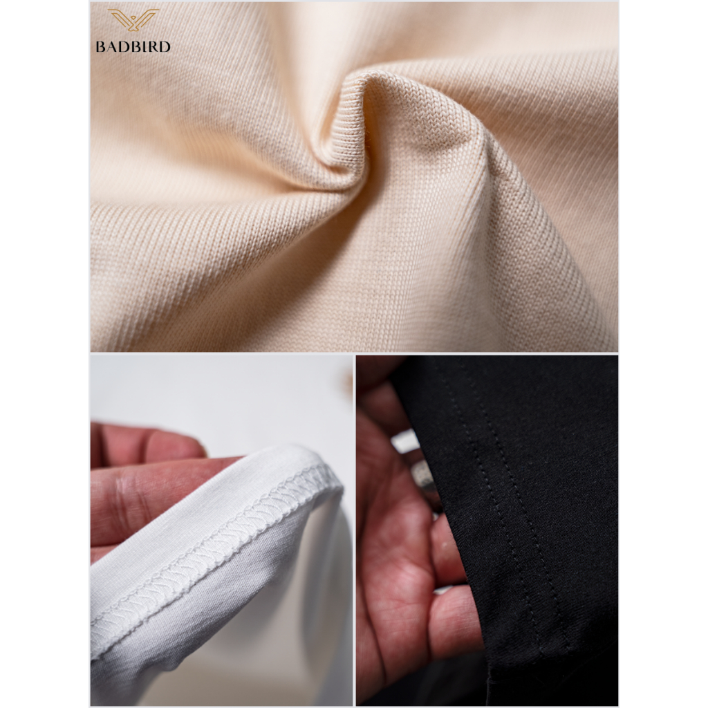 [NEW] Áo thun unisex 100% COTTON COMPACT cao cấp thương hiệu BADBIRD form overfit, định lượng 230gsm co giãn 2 chiều.