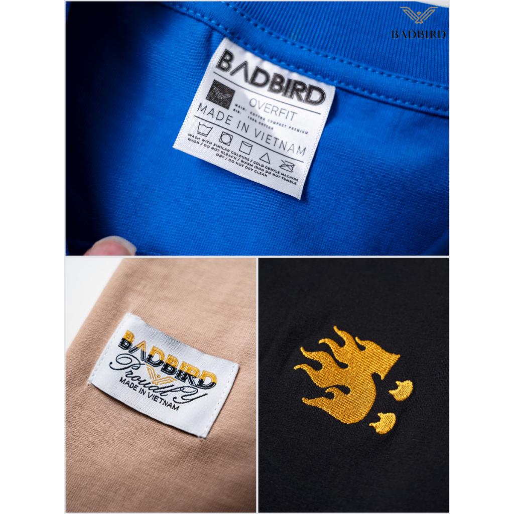 [NEW] Áo thun unisex 100% COTTON COMPACT cao cấp thương hiệu BADBIRD form overfit, định lượng 230gsm co giãn 2 chiều.