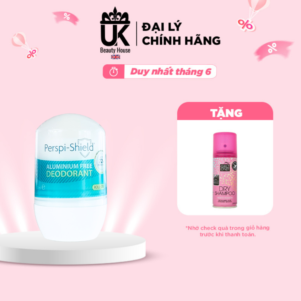 Lăn khử mồ hôi 72h không chứa muối nhôm Perspi-Shield 72h Aluminium Free Deodorant 50ml