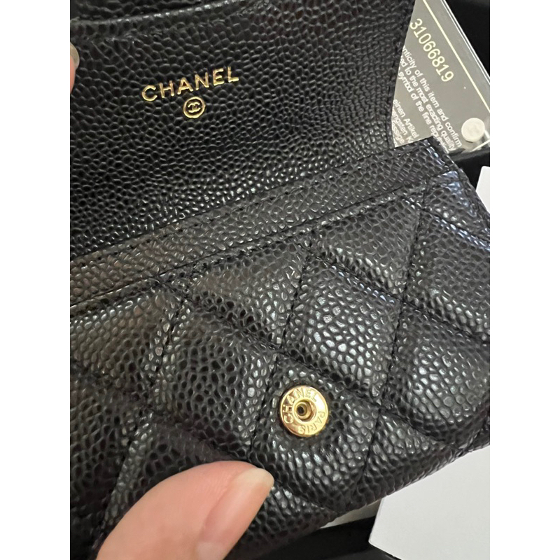 💎Ví CC WALLET MINI SIEU CAP - Size 11cm - Da bê hạt caviar nhập khẩu