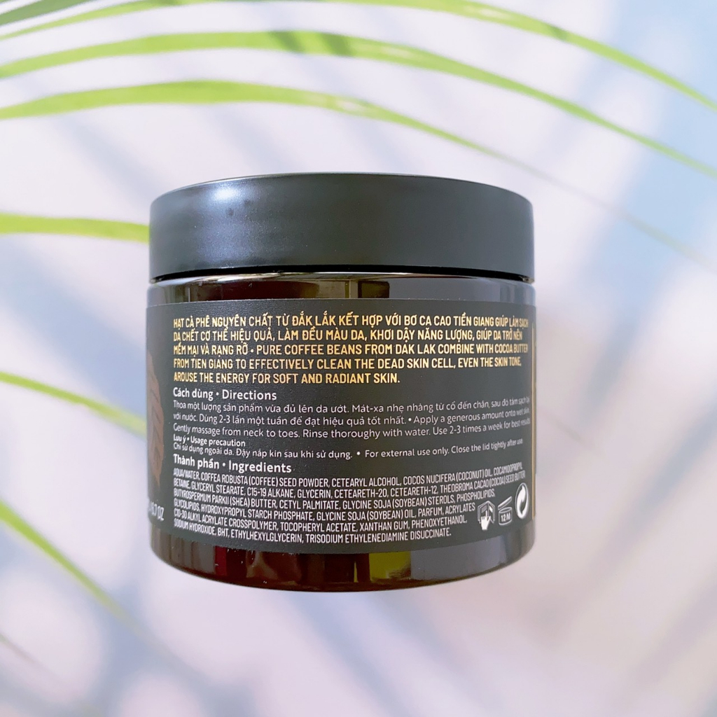 Tẩy Da Chết Body Cà Phê Dak Lak The Cocoon Dak Lak Coffee Body Polish