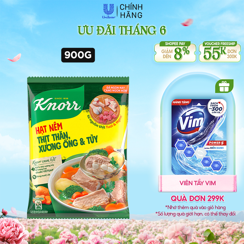 Hạt Nêm Knorr Thịt Thăn, Xương Ống và Tủy 400gr/900gr/1.2kg