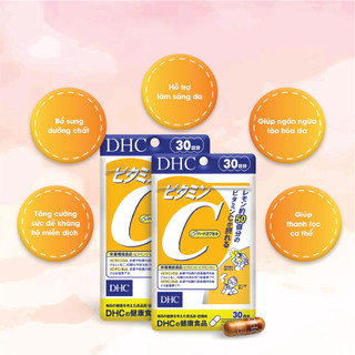Combo viên uống DHC sáng da - mờ thâm 30 ngày ( sáng da 30 viên + vitamin C 60 viên )
