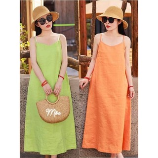 Đầm linen 2 dây sz S- XL (45-63kg)