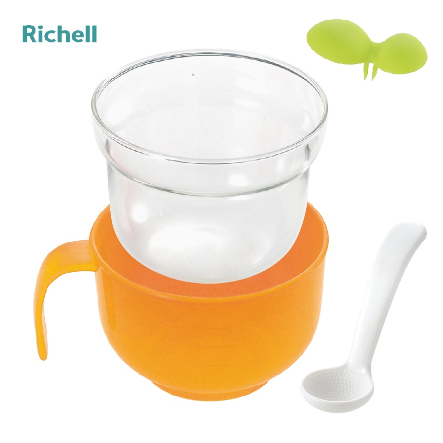 Bộ đồ dùng nấu cháo trong nồi cơm điện Richell Nhật Bản | Baby