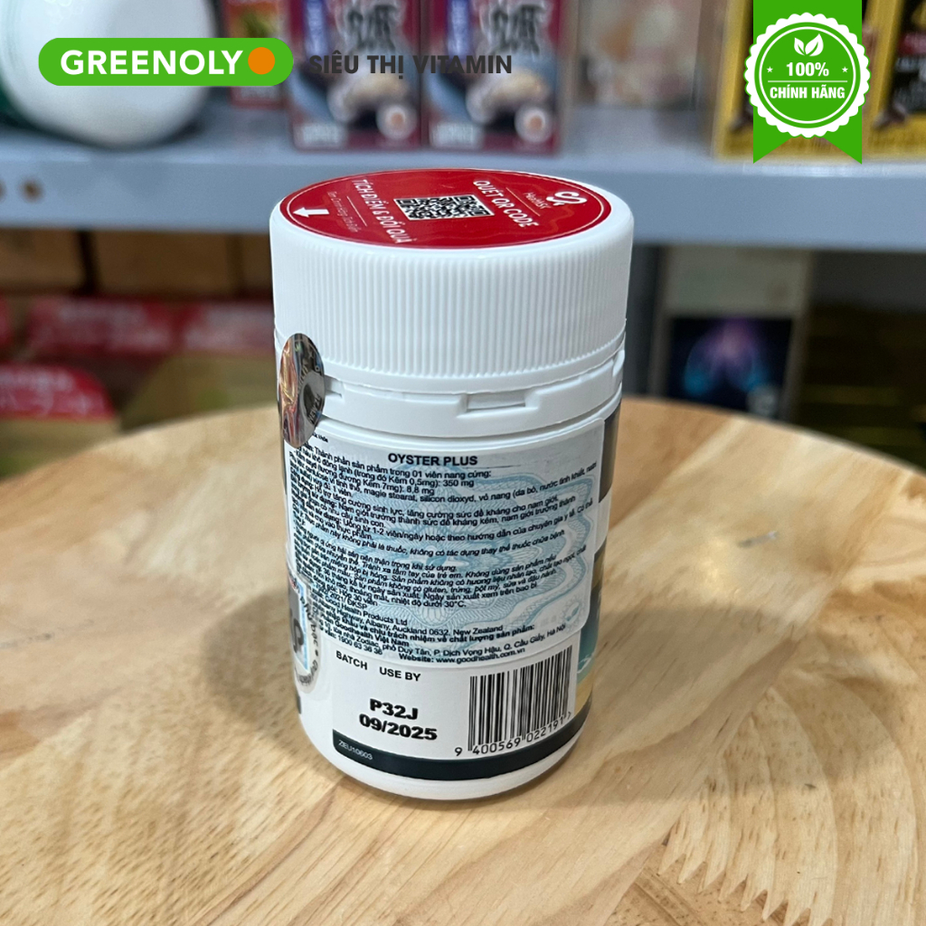Tinh Chất Hàu Tăng Chất Lượng Tinh Trùng, Sinh Lý Nam Goodhealth Oyster Plus 30 Viên