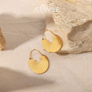 Khuyên tai Raffia JESMEE Dẻ quạt - E6573