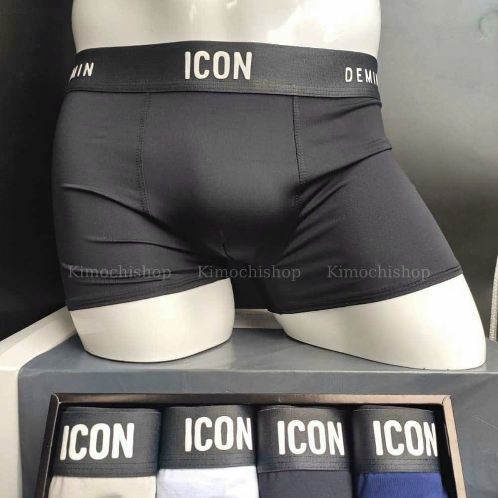 Quần Lót Nam Boxer Thun Lạnh ICON, Quần Sịp Nam thun lạnh ICON Demin Co dãn 4 chiều Loại 1