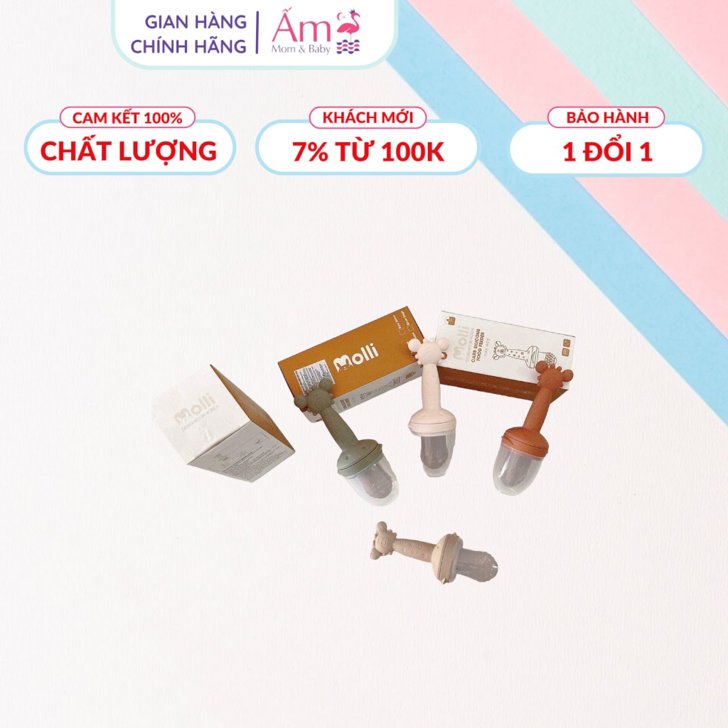 Túi Nhai Ăn Dặm Chống Hóc Hình Cua Crab Molli Ấm Baby Silicon Siêu Mềm Cho Bé Ấm Gift Decor