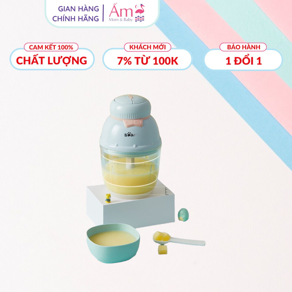 Máy Xay Ăn Dặm 0,6L Bear Ấm Baby Máy Xay Thịt Xay Thực Phẩm Xay Rau Củ Quả GR-B06V1 Ấm Gift Decor