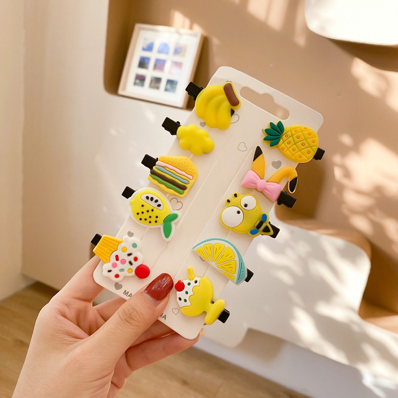 Set 10 Kẹp Tóc Mái Đáng Yêu Cho Bé Gái, Kẹp Tóc Bé