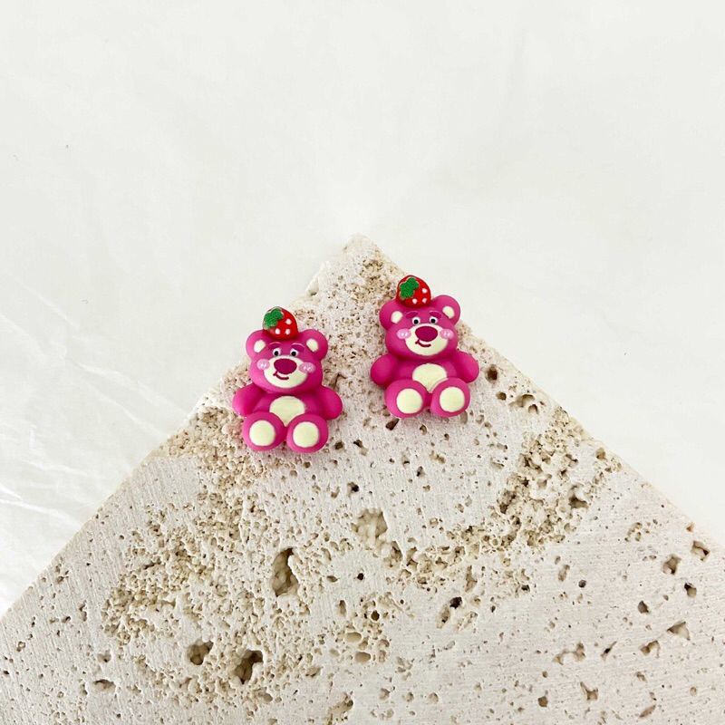 SET CHARM NAIL 3D GẤU DÂU