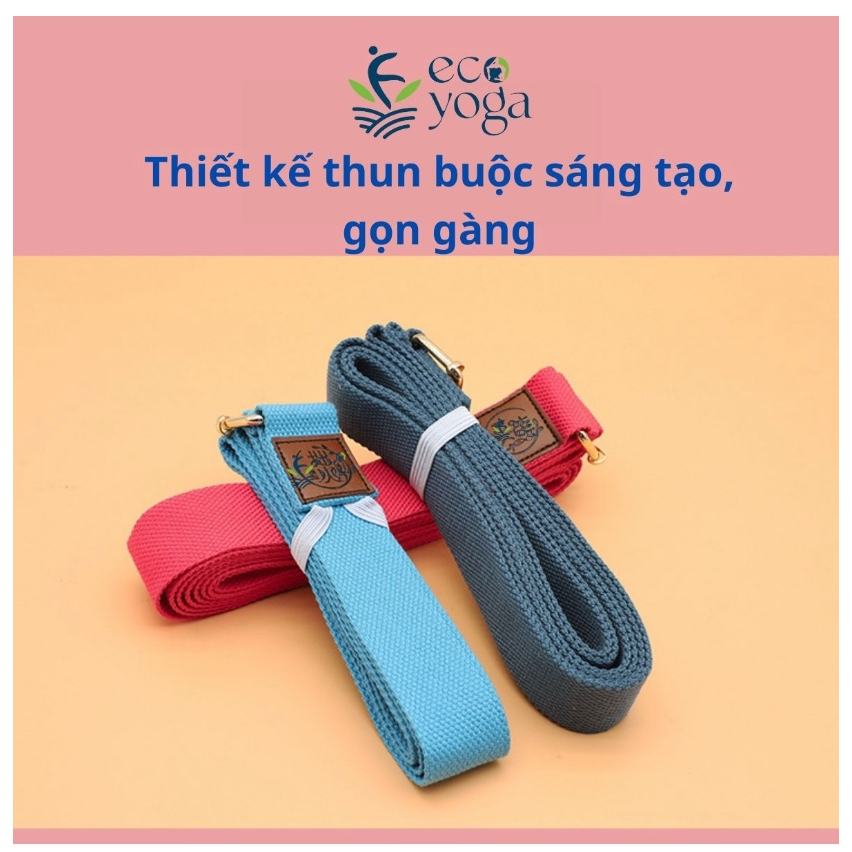 Dây tập yoga bản bự ngang 4.8cm dài 2.5m sợi bông tự nhiên , dây đai lưng chỉnh hình chống gù lưng , hỗ trợ tập yoga
