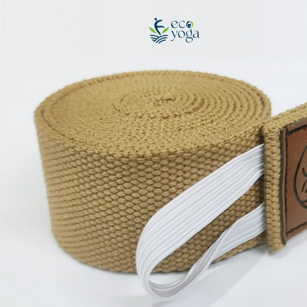 Dây tập yoga bản bự ngang 4.8cm dài 2.5m sợi bông tự nhiên , dây đai lưng chỉnh hình chống gù lưng , hỗ trợ tập yoga