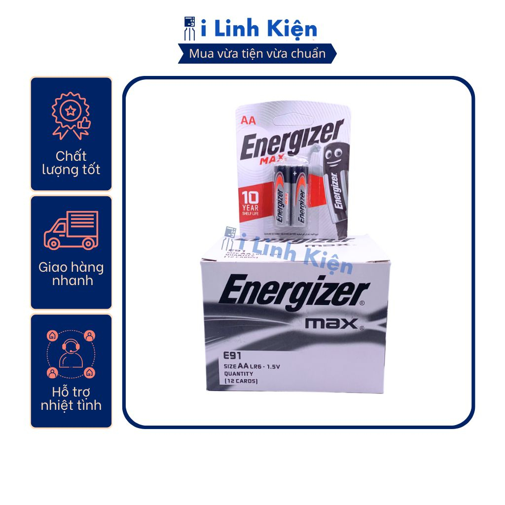 Pin Energizer AA - AAA 1.5V vỉ 2 viên siêu bền chất lượng tốt.