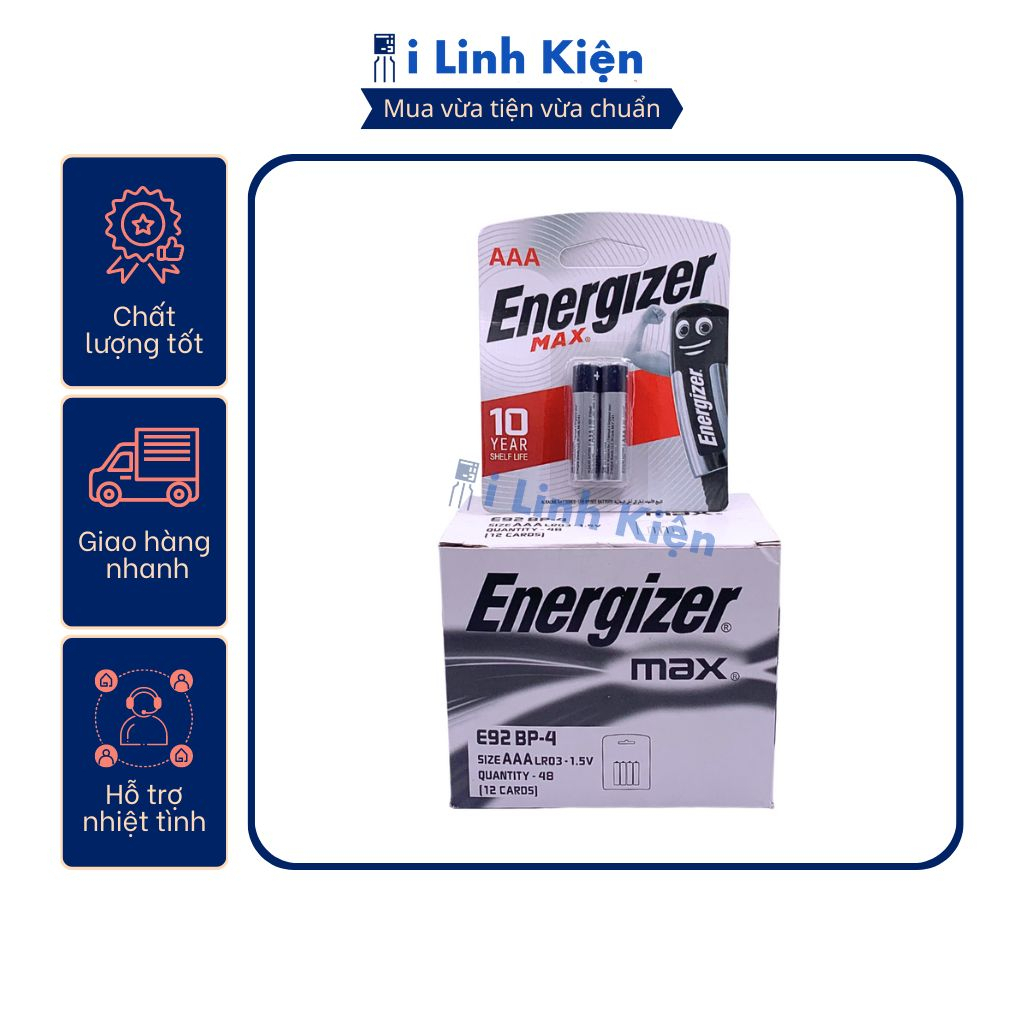 Pin Energizer AA - AAA 1.5V vỉ 2 viên siêu bền chất lượng tốt.