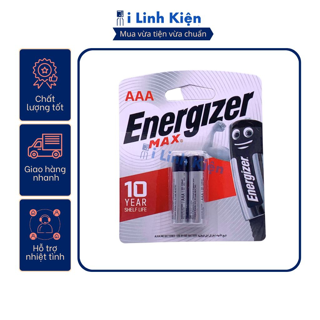 Pin Energizer AA - AAA 1.5V vỉ 2 viên siêu bền chất lượng tốt.