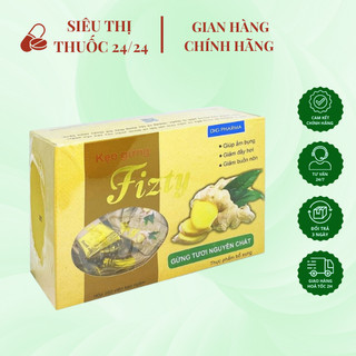 [ Hộp 100 viên ] Kẹo Gừng Fizty ⚡ CAM KẾT CHÍNH HÃNG ⚡ Kẹo ngậm vị gừng giảm ho ấm họng