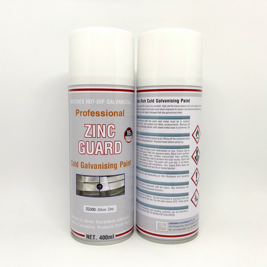 Sơn mạ kẽm lạnh Emonra Zinc Guard ZG400 (màu bạc sáng 400ml)