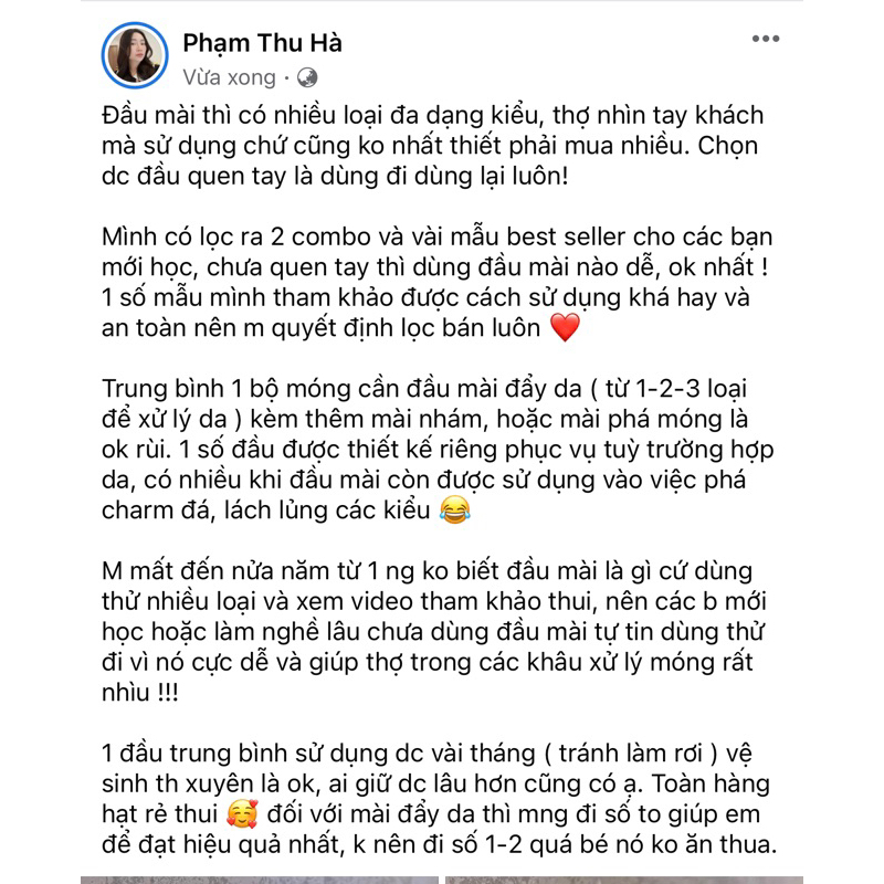 Đầu mài da hình nón xử lý da