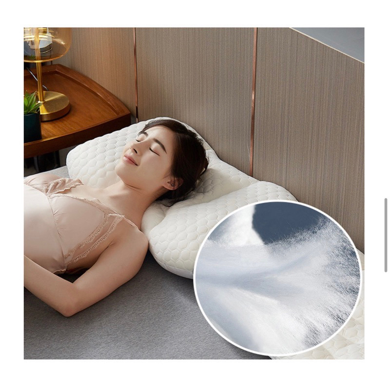 Gối latex lục giác pillow IGUN BEDDING mềm mịn thoáng khí