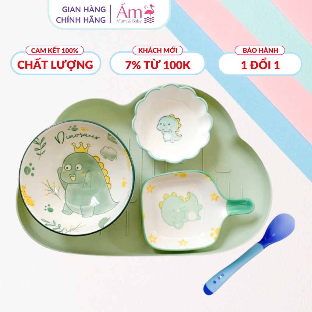 Bộ Bát Ăn Dặm Cho Bé Kiểu Nhật Cỡ Special Ấm Baby Cho Độ Tuổi Từ 6 Tháng Màu Sắc Bắt Mắt Nhiều Mẫu Chọn Ấm Gift Decor