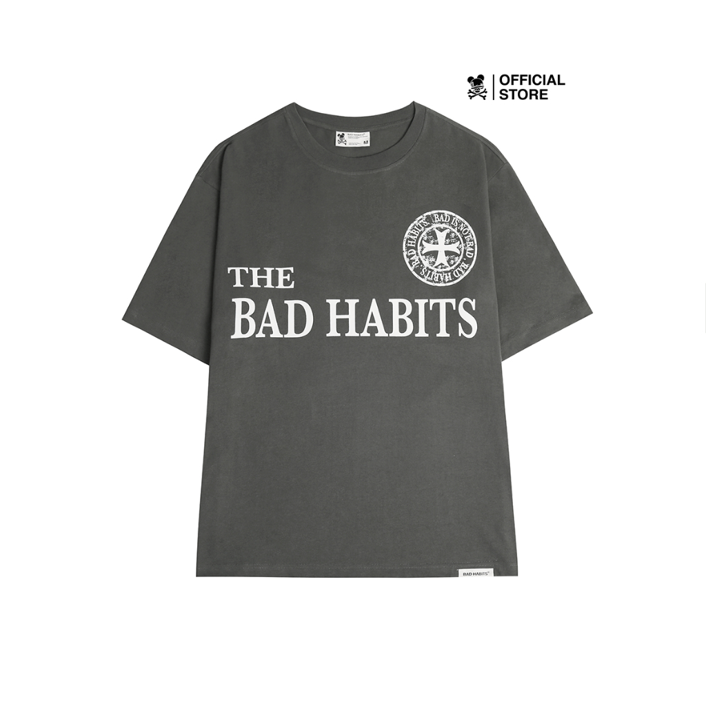 Áo Thun Unisex Bad Habits- Grey Renaissance Stamp Tee - Local Brand Chính Hãng