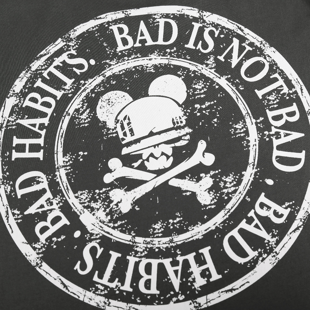 Áo Thun Unisex Bad Habits- Grey Renaissance Stamp Tee - Local Brand Chính Hãng