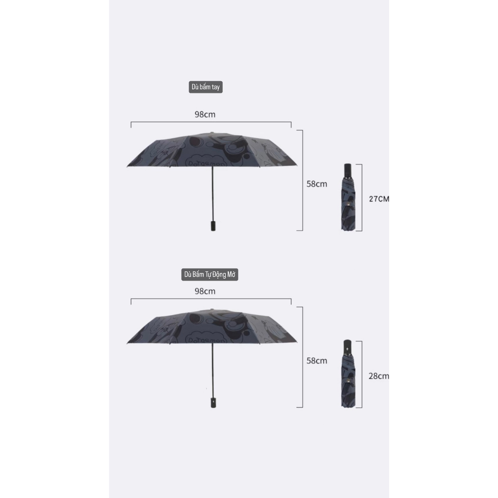 Dù ô che mưa che nắng hình Doraemon Doremon siêu cuteeee ☂️☂️☂️