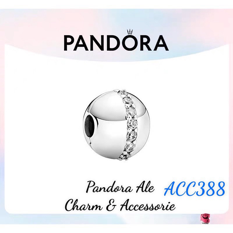 PAN ALE CHARM KHOÁ CHẶN TRÒN ĐÍNH ĐÁ TRẮNG