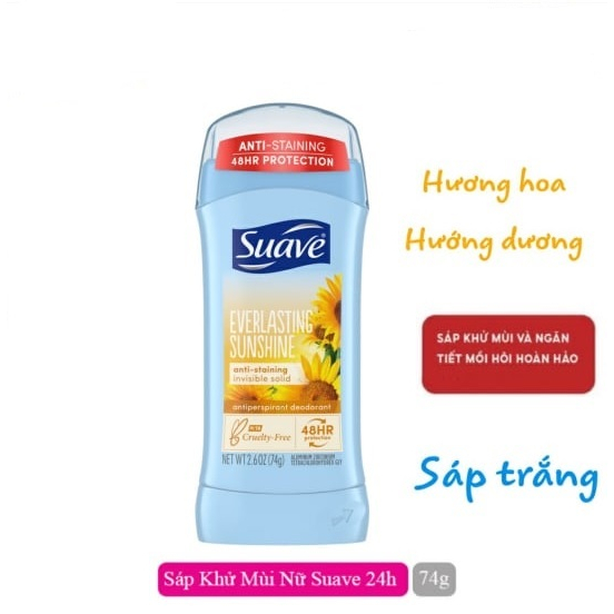 Sáp Lăn khử Mùi Suave 48h Protection 74g