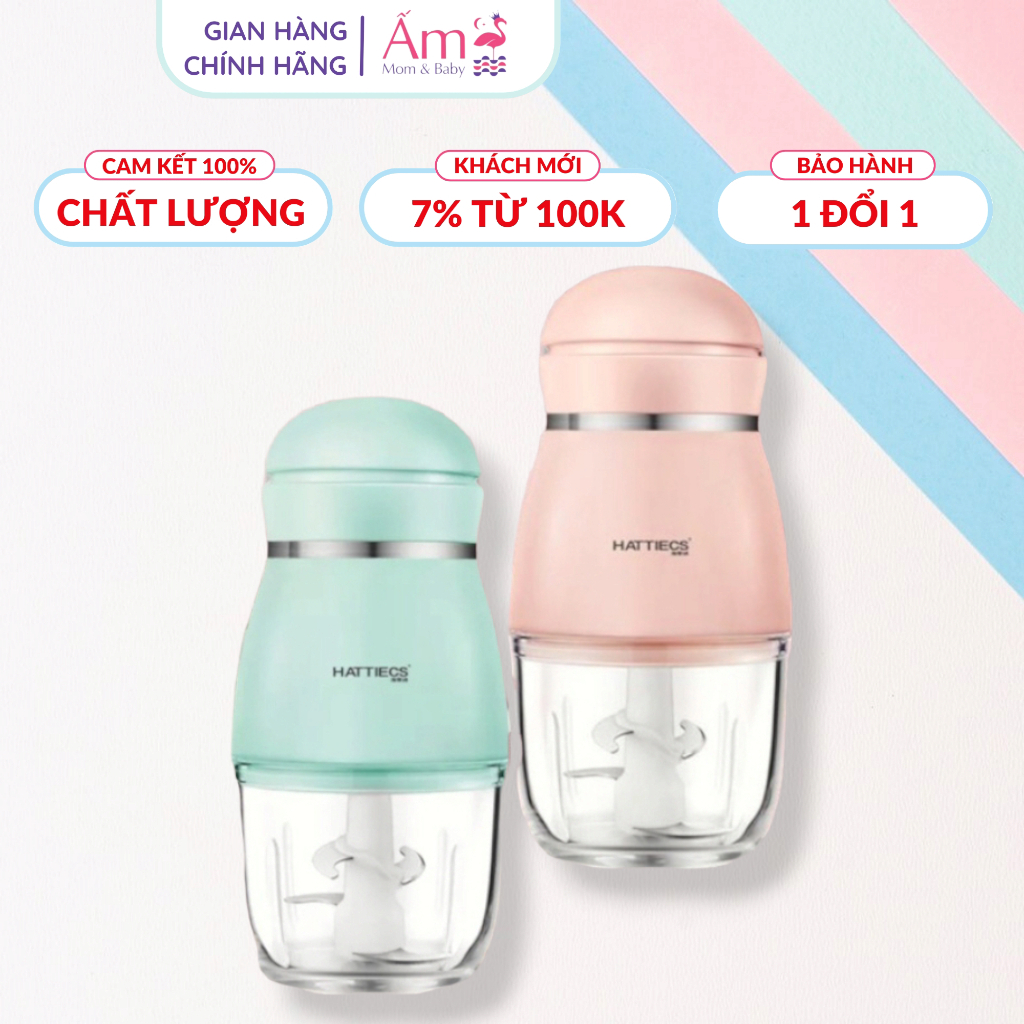 Máy Xay Hattiecs Đa Năng 200W Ấm Baby Nhỏ Gọn Tiện Dụng Chế Biến Đồ Ăn Ấm Gift & Decor