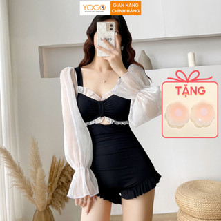 Bikini đi biển đồ bơi nữ một mảnh ôm body tôn dáng mặc đi biển đi bơi mùa hè B201 YOGO