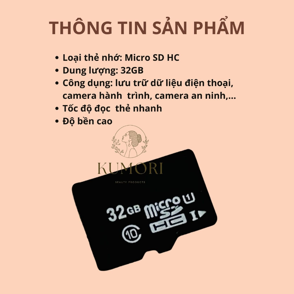 Thẻ nhớ Micro SDHC 32GB, memory card SD HC tốc độ cao 32 gb, thiết bị lưu trữ dữ liệu cho điện thoại di động camera