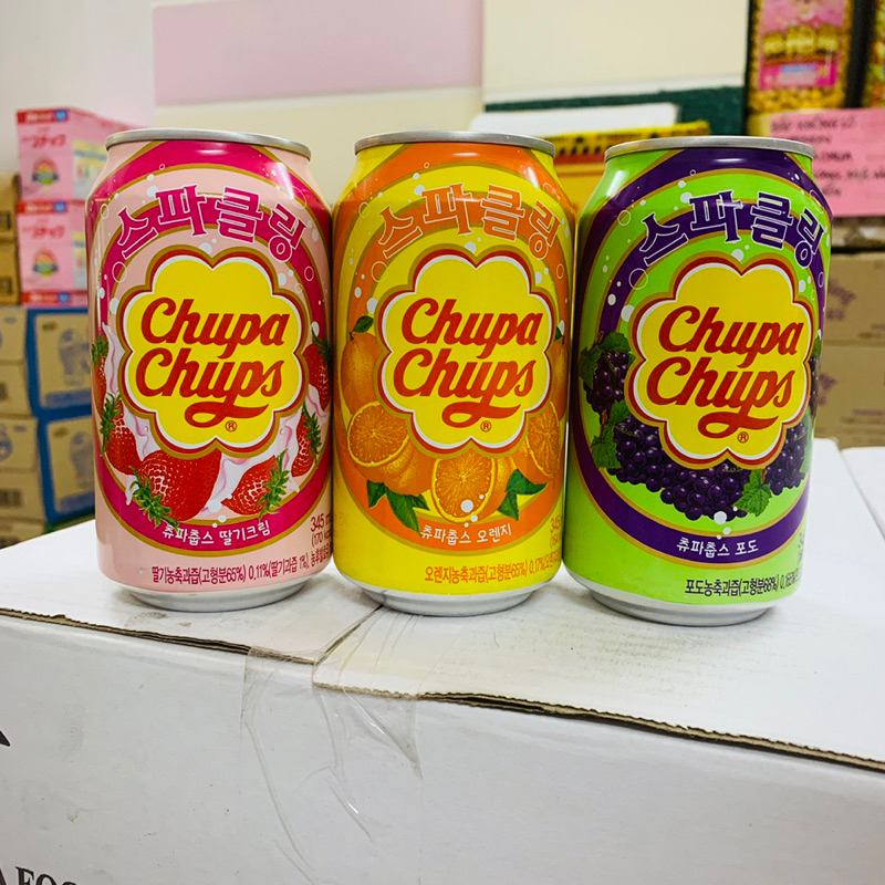 -Nước ngọt trái cây Chupa Chups 345ml* 24 lon/ thùng