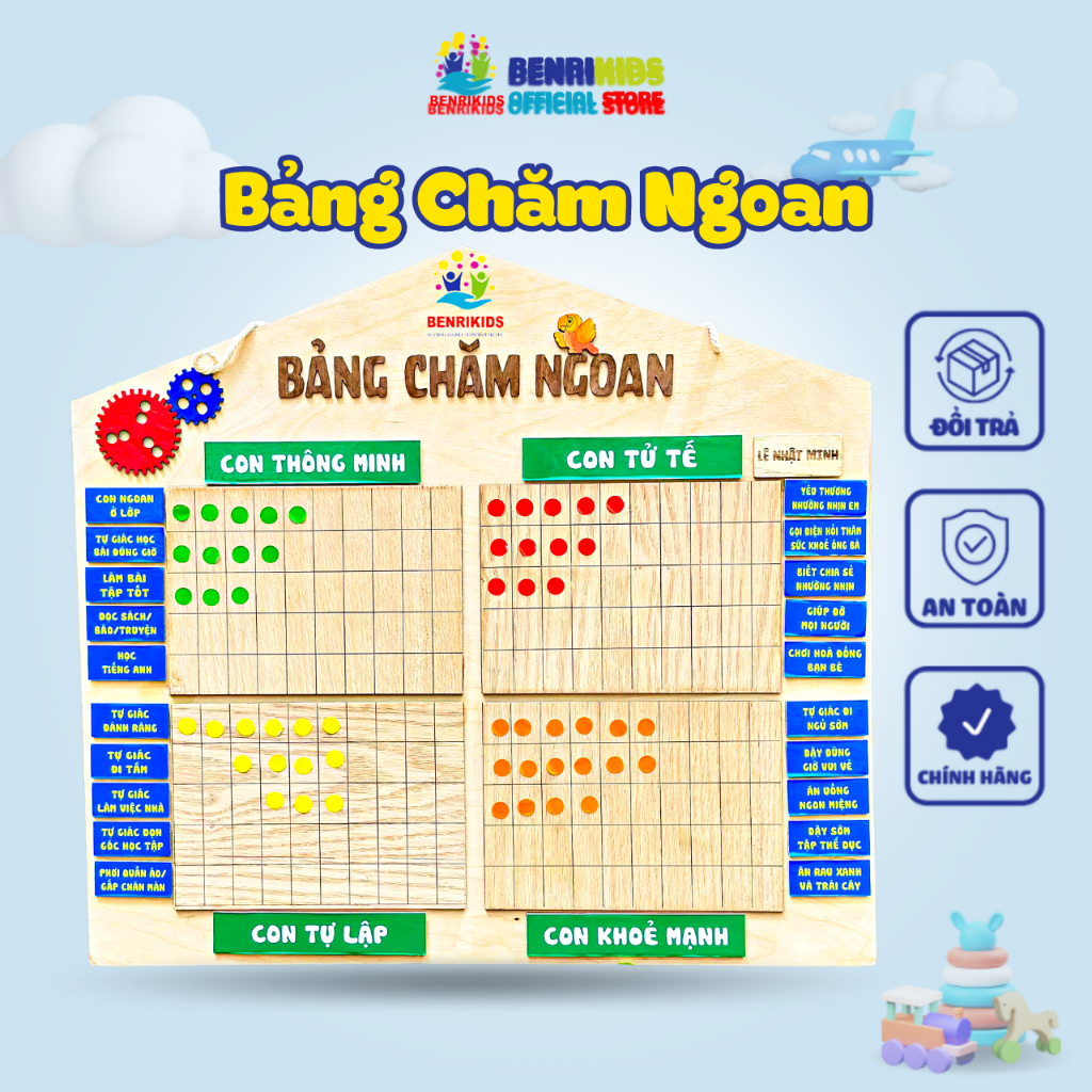 Bảng Khen Thưởng Chăm Ngoan Cho Bé Bằng Gỗ Khen Thưởng TẶNG Khắc Tên Cho Bé  - Benrikids