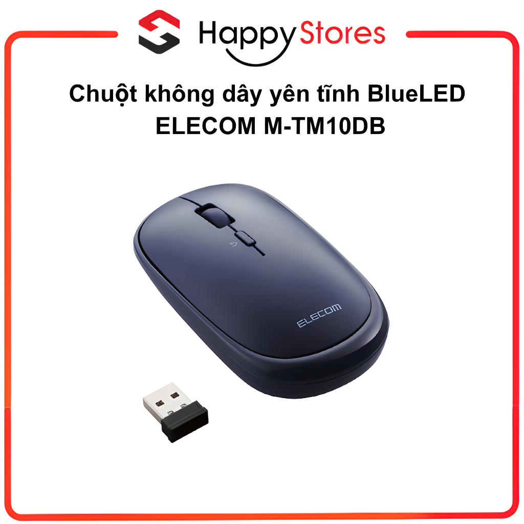 Chuột không dây yên tĩnh BlueLED ELECOM M-TM10DB chính hãng