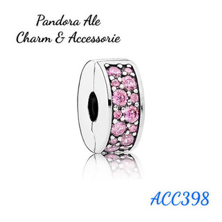 Pan ale charm chặn clip đính đá hồng bạc s925