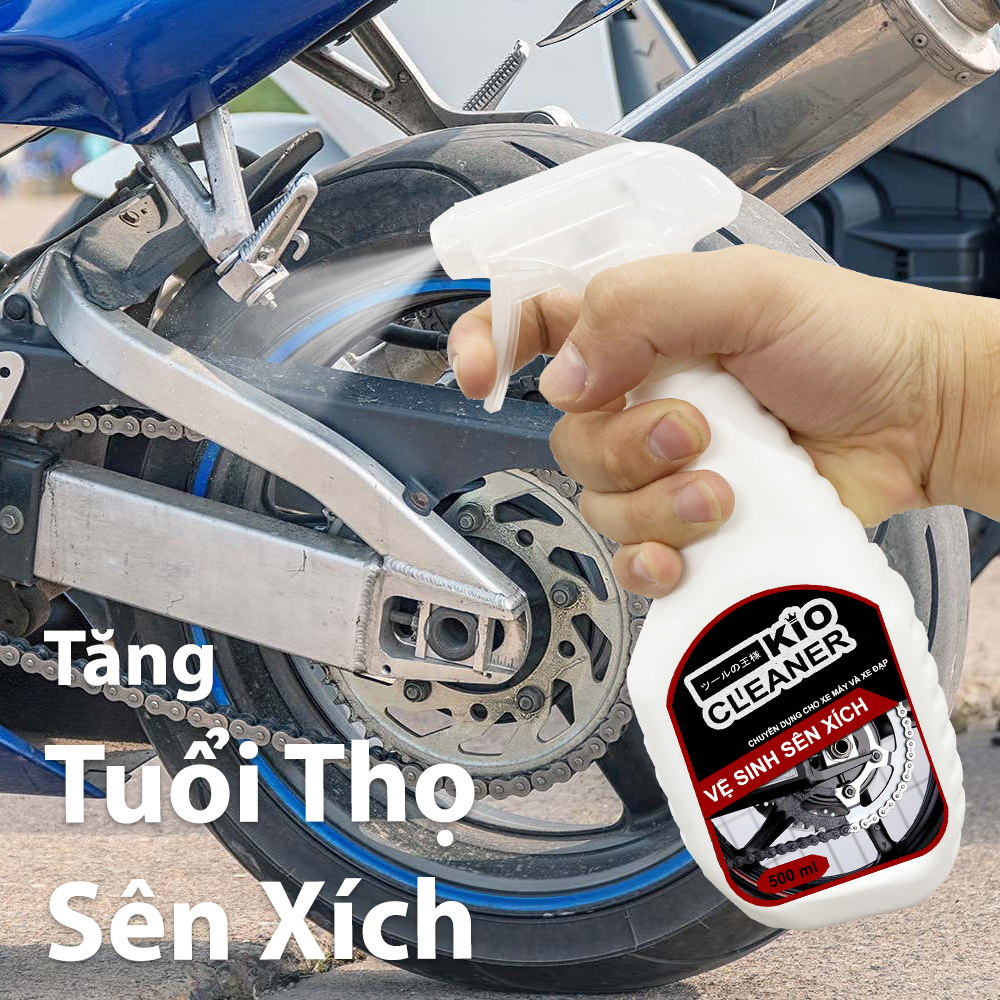 Dung dịch tẩy vệ sinh sên xích xe máy xe đạp Kio Cleaner 500ml
