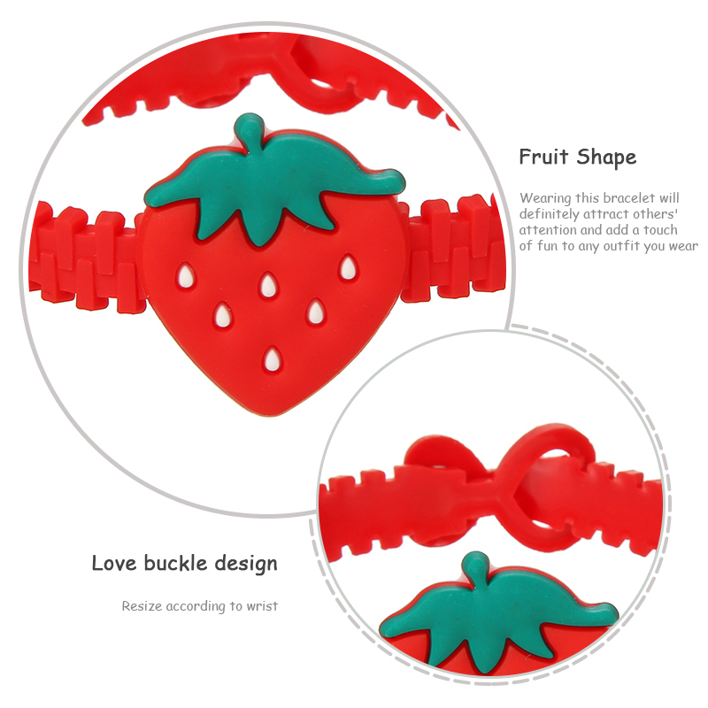 Vòng Đeo Tay Một Lỗ Hình Trái Cây Hoạt Hình Dễ Thương Dành Cho Trẻ Em