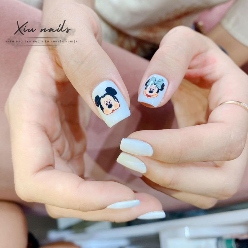 Sticker dán móng mẫu hoạt hình Mickey Ngáo và Vịt Donal siêu xinh