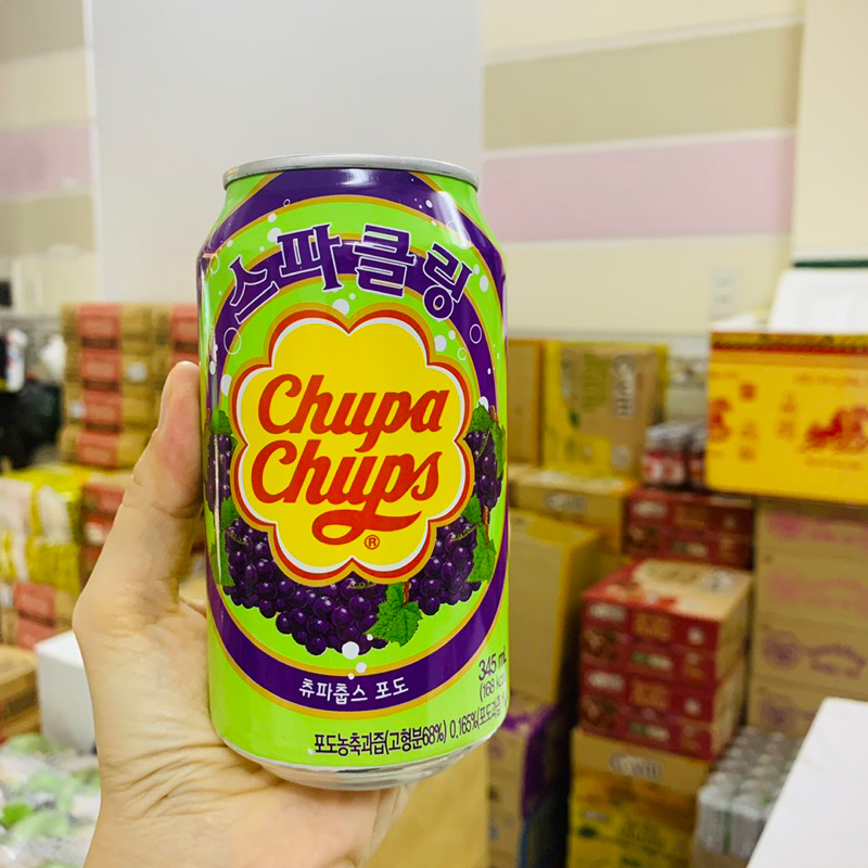 -Nước ngọt trái cây Chupa Chups 345ml* 24 lon/ thùng